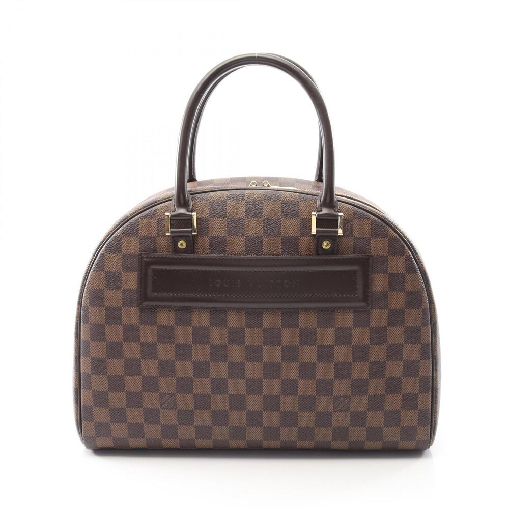 Louis Vuitton Nolita Handbag canvas leather Damier brown